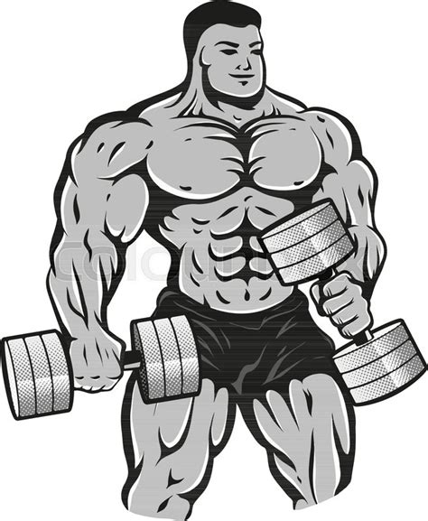 bodybuilder cartoon|8,200+ Bodybuilder Cartoon Stock Illustrations, Royalty .